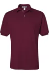 Jerzees Spotshield 50/50 Polo In Burgundy
