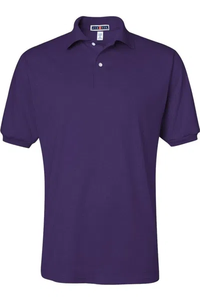 Jerzees Spotshield 50/50 Polo In Purple
