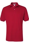 Jerzees 100% Ringspun Cotton Piqu Polo In Red