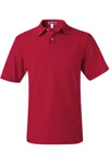 Jerzees 100% Ringspun Cotton Piqu Polo In Red