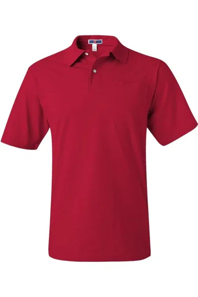 JERZEES SPOTSHIELD 50/50 POLO WITH POCKET