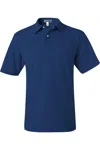 Jerzees Spotshield 50/50 Polo With Pocket In Blue