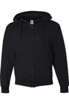 Jerzees Super Sweats Nublend Full-zip Hooded Sweatshirt In Black