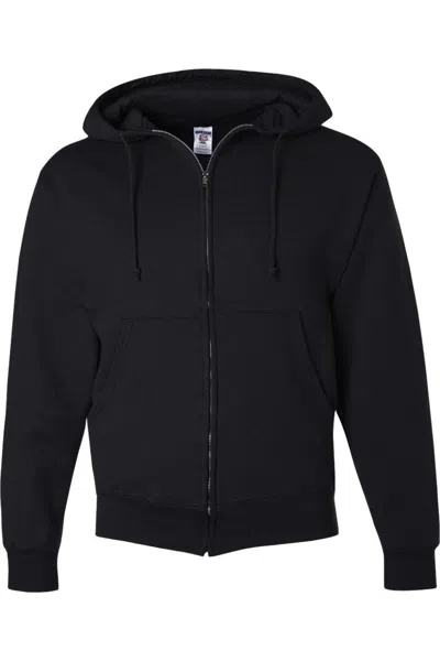 Jerzees Super Sweats Nublend Full-zip Hooded Sweatshirt In Black