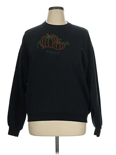 Pre-owned Jerzees Sweatshirt In Black