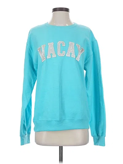 Pre-owned Jerzees Sweatshirt In Blue