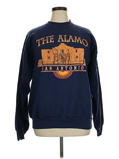 Pre-owned Jerzees Sweatshirt In Blue