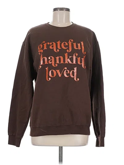 Pre-owned Jerzees Sweatshirt In Brown