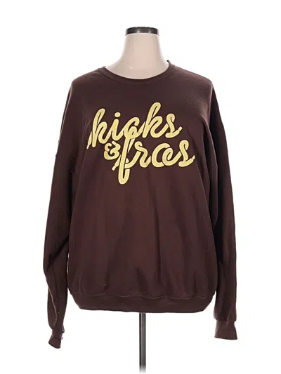 Pre-owned Jerzees Sweatshirt In Brown