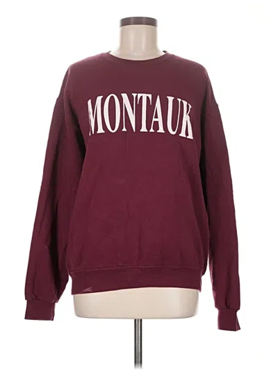 Pre-owned Jerzees Sweatshirt In Burgundy