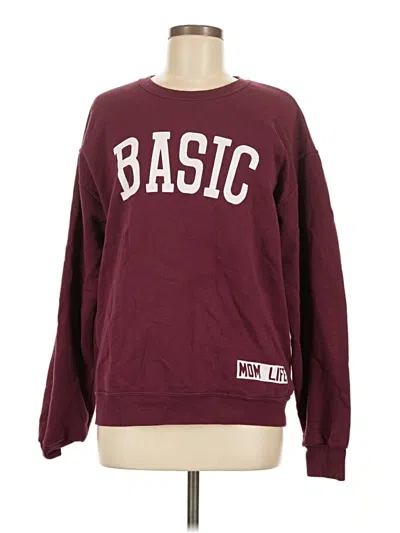 Pre-owned Jerzees Sweatshirt In Burgundy