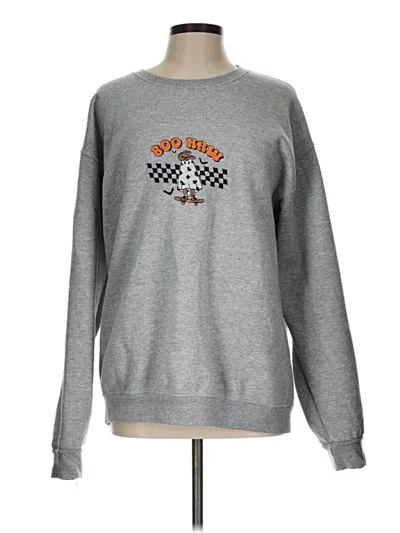 Pre-owned Jerzees Sweatshirt In Gray