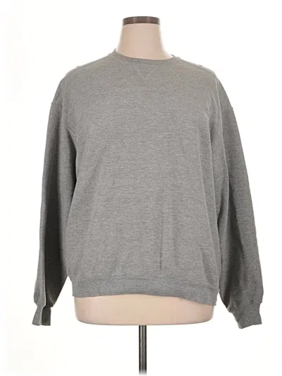 Pre-owned Jerzees Sweatshirt In Gray