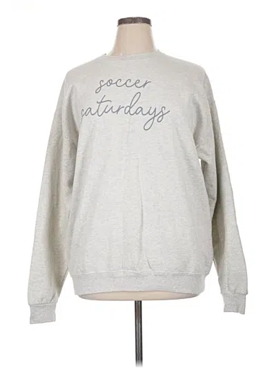 Pre-owned Jerzees Sweatshirt In Gray