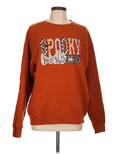 Pre-owned Jerzees Sweatshirt In Orange