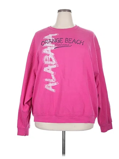 Pre-owned Jerzees Sweatshirt In Pink