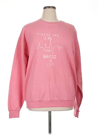 Pre-owned Jerzees Sweatshirt In Pink