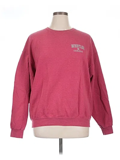 Pre-owned Jerzees Sweatshirt In Pink