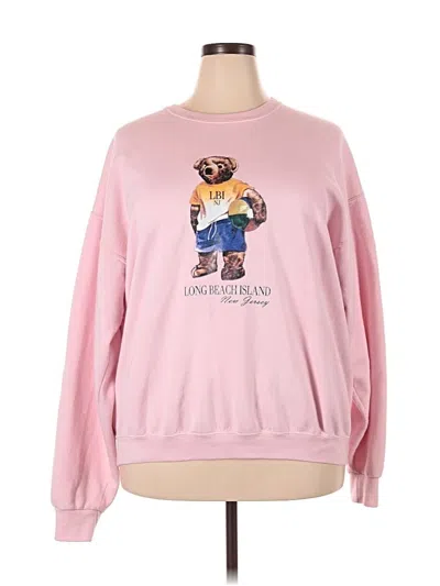 Pre-owned Jerzees Sweatshirt In Pink