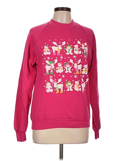 Pre-owned Jerzees Sweatshirt In Pink