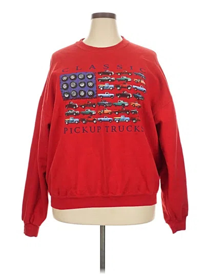 Pre-owned Jerzees Sweatshirt In Red