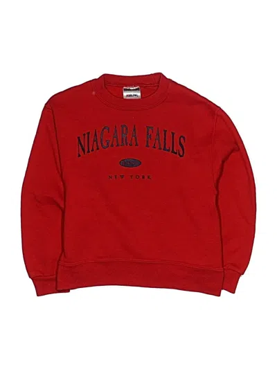 Pre-owned Jerzees Kids' Sweatshirt In Red