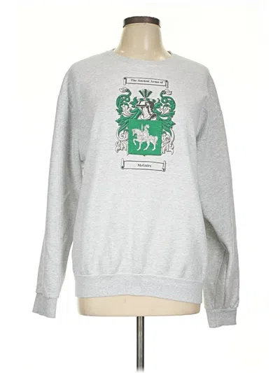 Pre-owned Jerzees Sweatshirt In Silver