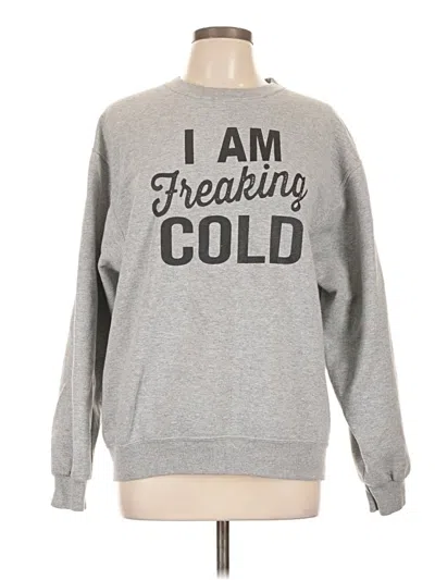 Pre-owned Jerzees Sweatshirt In Silver