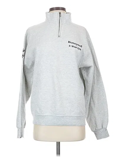 Pre-owned Jerzees Sweatshirt In Silver