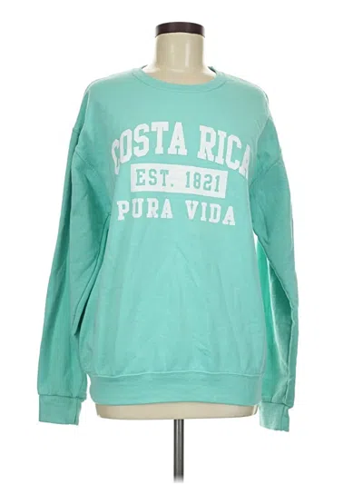 Pre-owned Jerzees Sweatshirt In Teal