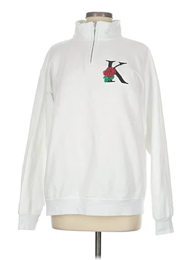 Pre-owned Jerzees Sweatshirt In White