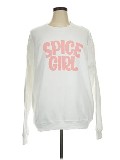 Pre-owned Jerzees Sweatshirt In White