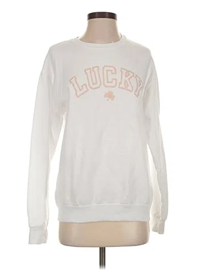 Pre-owned Jerzees Sweatshirt In White