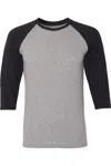 Jerzees Triblend Three-quarter Raglan Baseball T-shirt In Multi