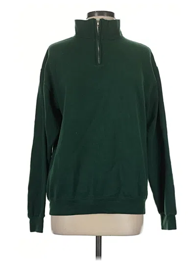 Pre-owned Jerzees Turtleneck Sweater In Green