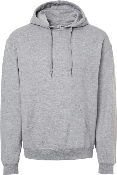 Jerzees Ultimate Cvc Hooded Sweatshirt In Gray