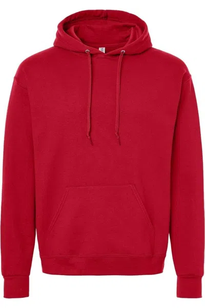 Jerzees Ultimate Cvc Hooded Sweatshirt In Red