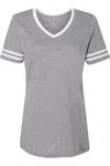 Jerzees Women´s Varsity Triblend V-neck T-shirt In Multi