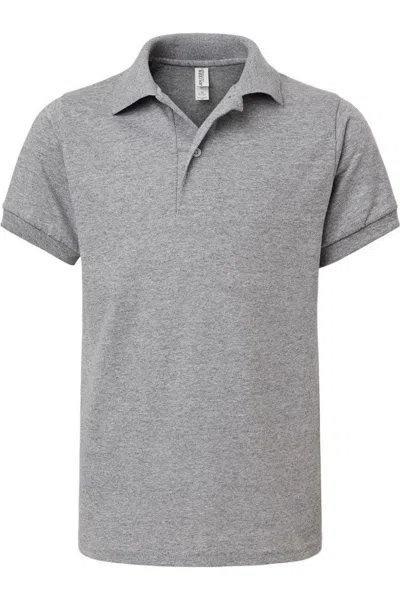 Jerzees Youth Dri-power Polo In Gray