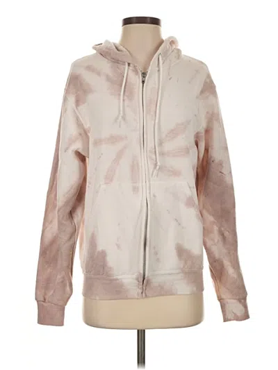 Pre-owned Jerzees Zip Up Hoodie In Pink