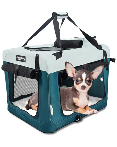 Jespet 3-door Small Collapsible Soft-sided Dog & Cat Crate In Green