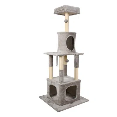 Jespet 58.3'' H Cat Tree In Light Grey