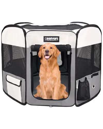 Jespet 61in Soft-sided Dog & Cat Playpen In Black