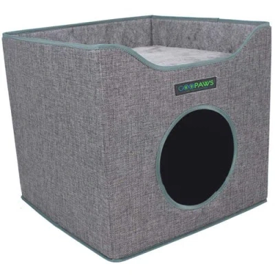 Jespet Foldable Cat Condo House In Gray
