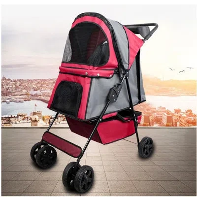 Jespet Folding Standard Stroller In Gray,red
