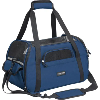 Jespet Goopaws Soft Sided Pet Cat Carrier Perfect For Travel In Navy Blue