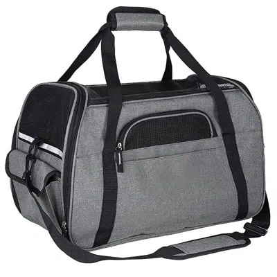 Jespet Luxury Soft Sided Pet Carrier In Gray