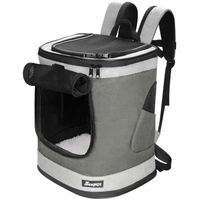 Jespet Pet Soft Backpack Carrier In Gray