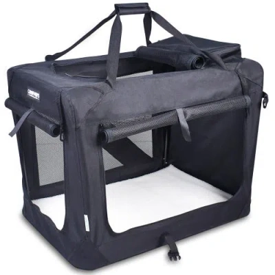 Jespet Soft Pet Crate 30", 50lb Capacity In Black