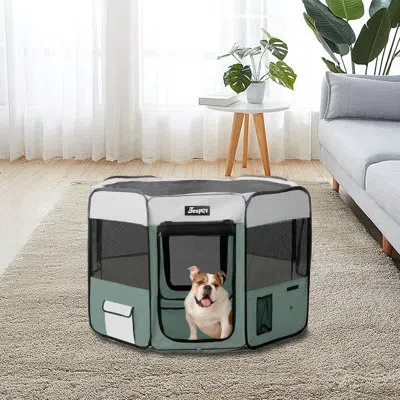 Jespet Soft Pet Pen In Shale Green